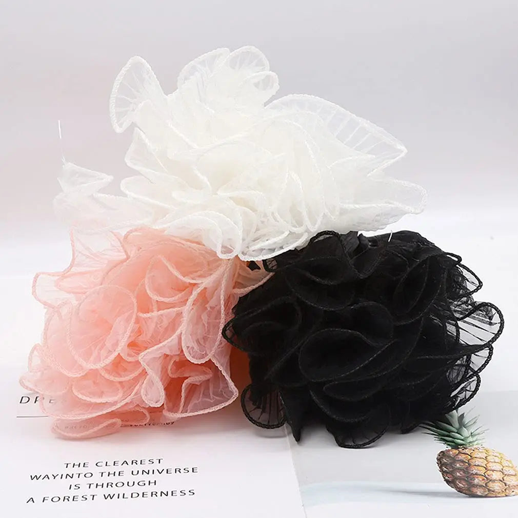 White Floral Packaging for Bouquets  Including Decorative Mesh Wrapping Paper, Pearl-Edged Wrapping Paper, Wrinkled Wave Mesh