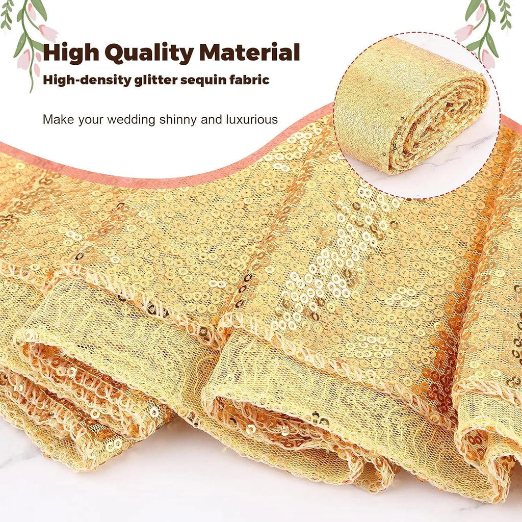 Gold Aisle Runners Carpet Runner for Party Glitter Runner Reusable Decor for Wedding Ceremony,Receptions,Events Christmas Decor