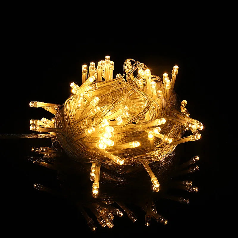Wedding LED String Light IP44 Waterproof Outdoor Party Fairy Garland Light 8 Modes Holiday Decoration For Wedding Easter Decor