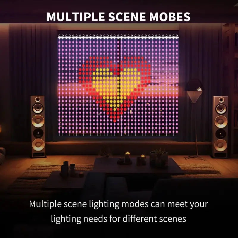 400LED Smart Curtain Lights 2*2M RGBIC Window Fairy Light APP Control Remote Music Mode for Home Halloween Christmas Decor