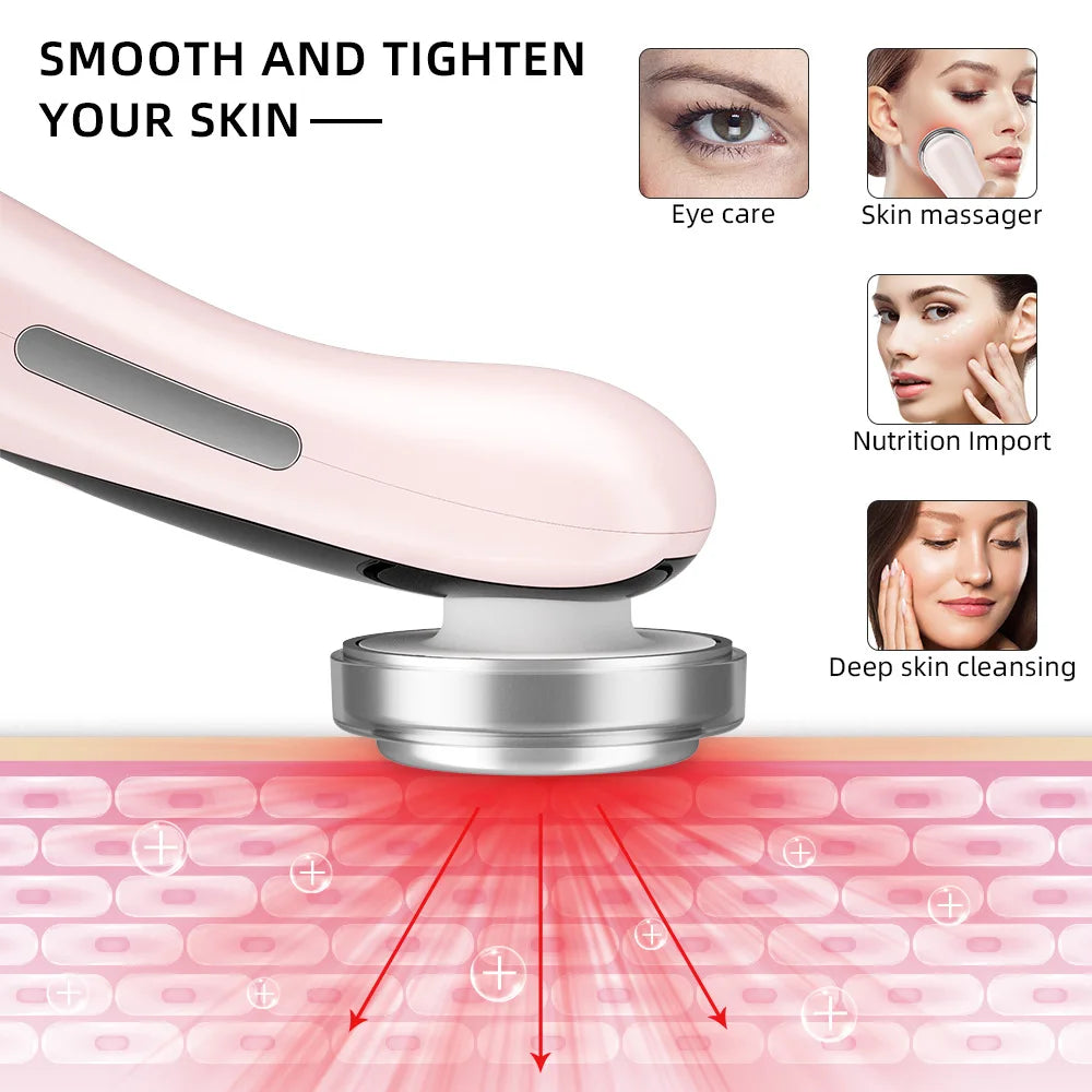 Multifunction Facial Massager 4 in 1 RF EMS Facial Radio Frequency Device Wireless Beauty Photon Skin Rejuvenation Instrument
