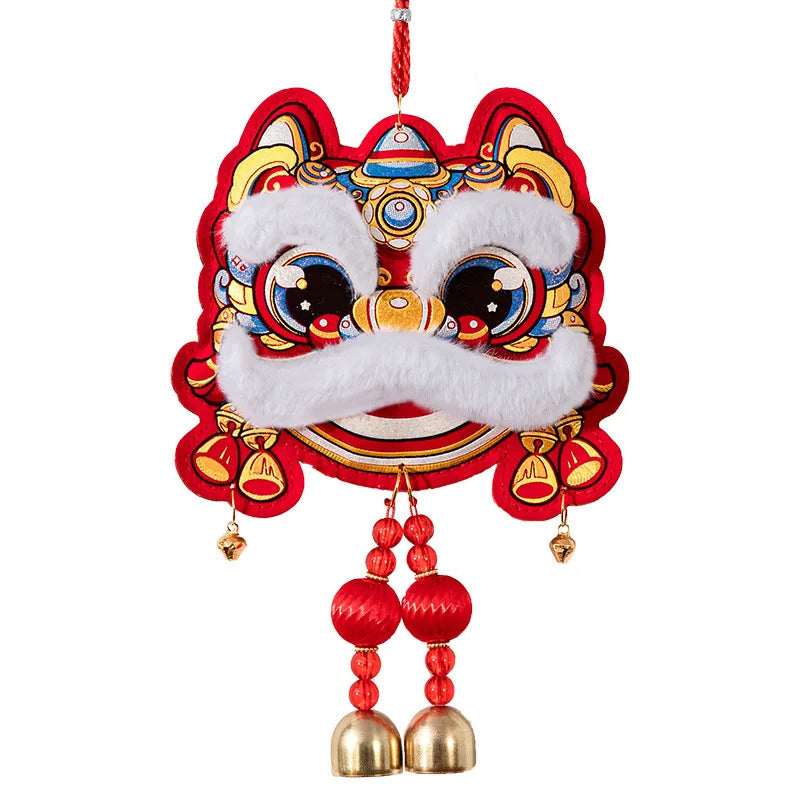 Chinese New Year Lion Dance Pendant Spring Festival Red Celebration Decoration Home Furnishings Festive