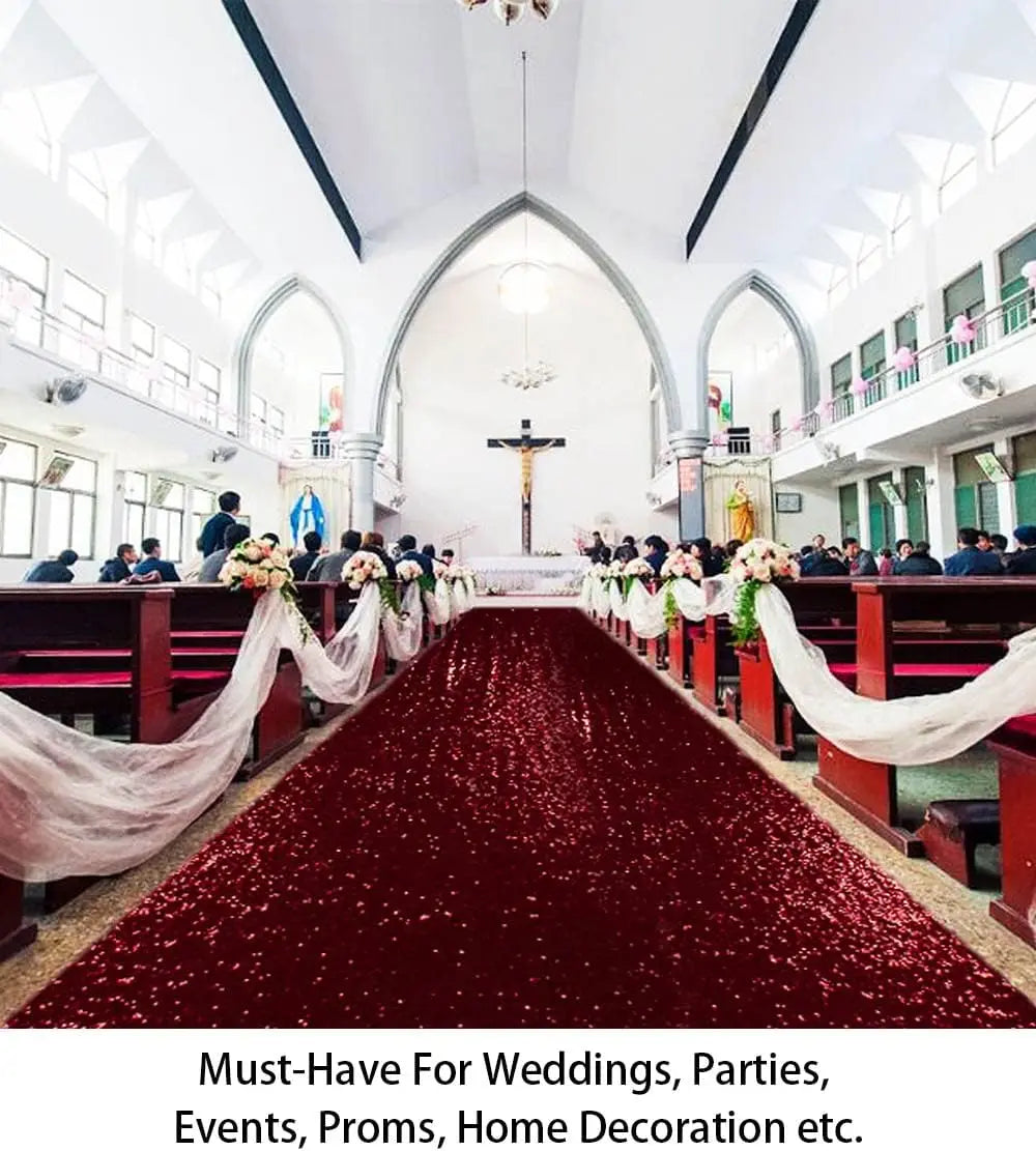 Gold Aisle Runners Carpet Runner for Party Glitter Runner Reusable Decor for Wedding Ceremony,Receptions,Events Christmas Decor