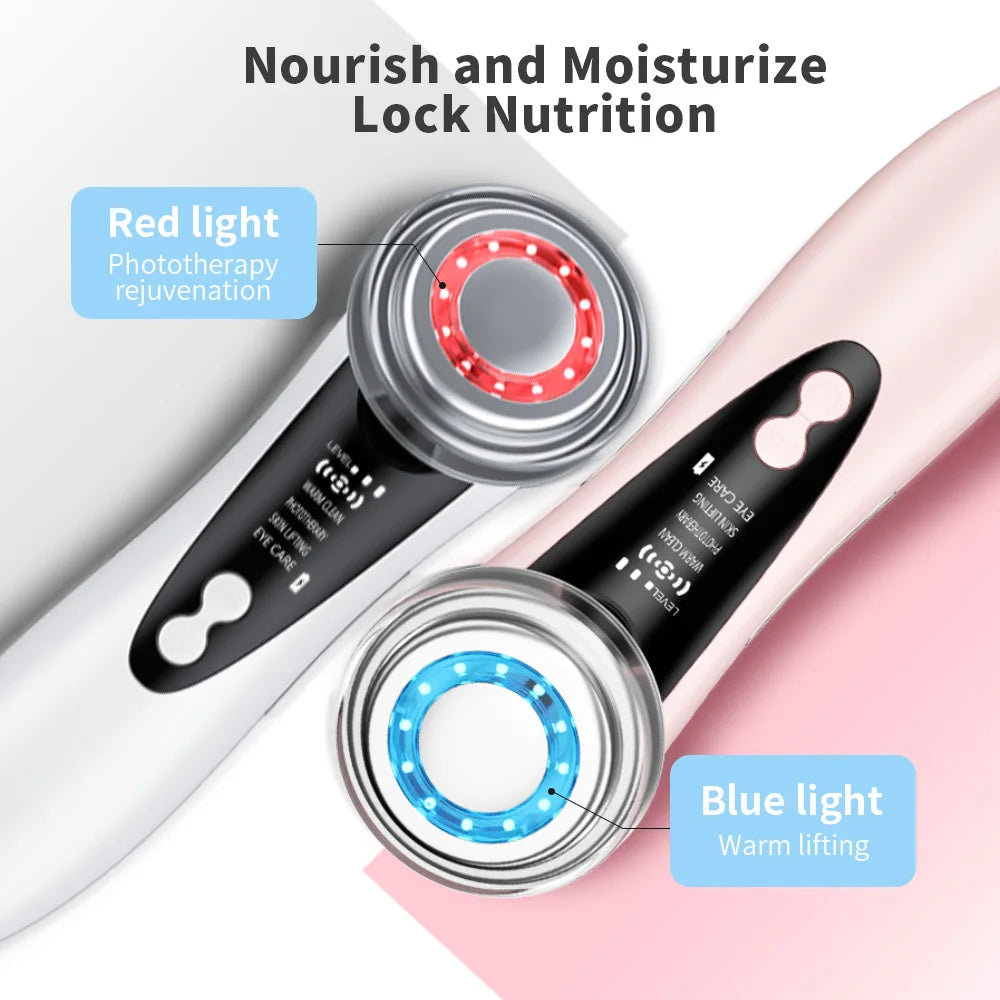 EMS Micro Current Lifting Device Vibration LED Face Skin Rejuvenation Wrinkle Remover Anti-Aging Facial Beauty Device
