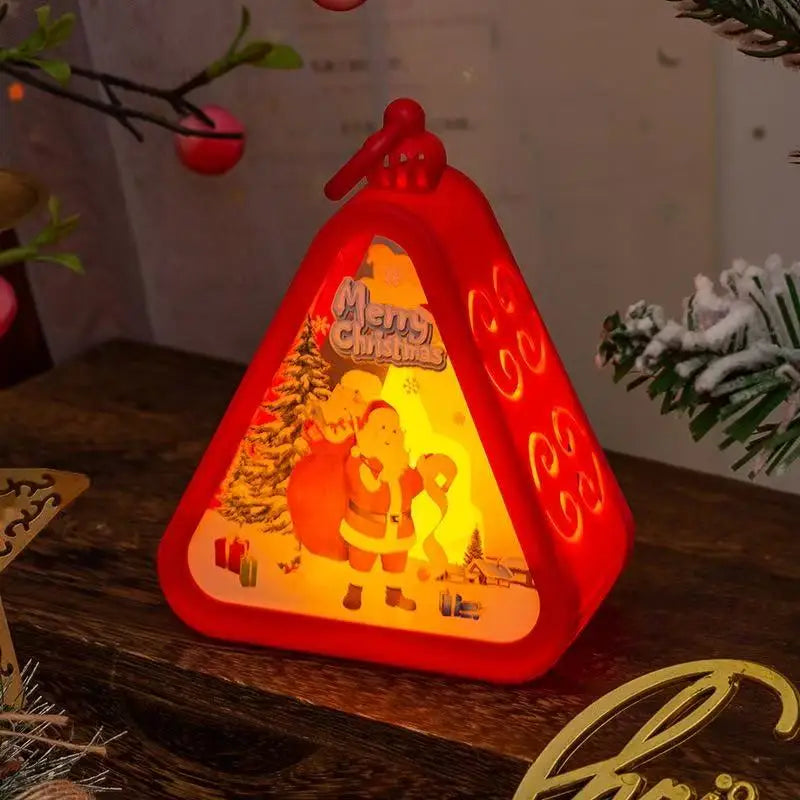 Christmas Decorations Retro Night Light Glow Gifts Window Display Desk Accessories Atmosphere Lantern