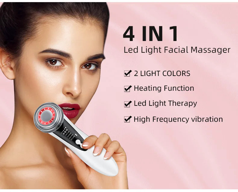 Multifunction Facial Massager 4 in 1 RF EMS Facial Radio Frequency Device Wireless Beauty Photon Skin Rejuvenation Instrument
