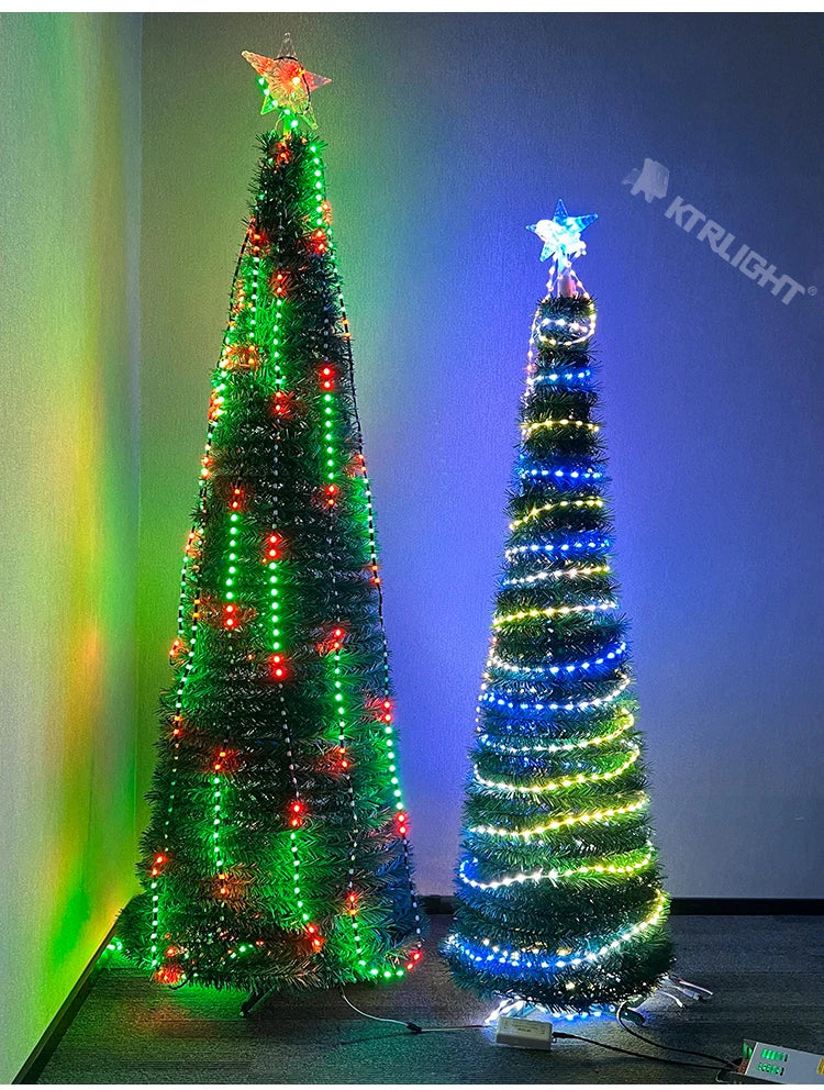DC12V WS2811 3PIN pixel string signal RGB Addressable Fairy Lights for Room Decor, Ramadan, Outdoor IP68 Black Wire  Pitch