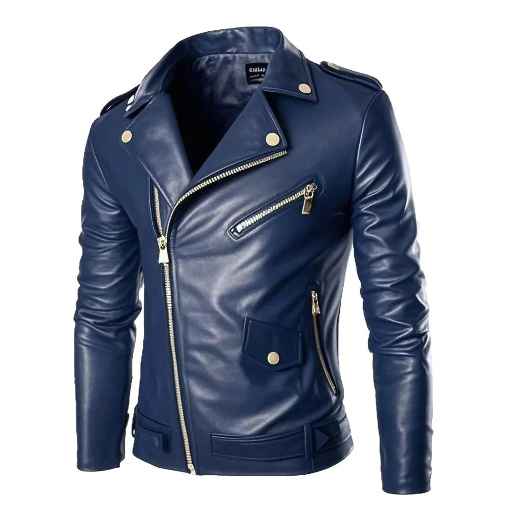 New Men's Leather Jackets Trendy Men's Motorcycle New Products