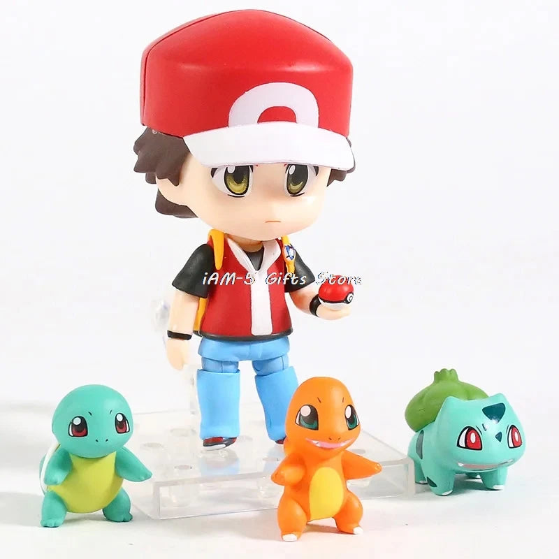 Pokemon PVC Action Figures Poke Ash Ketchum Trainers 425# Bulbasaur Squirtle Charmande pokemon Toys Cute Brinquedos Christmas