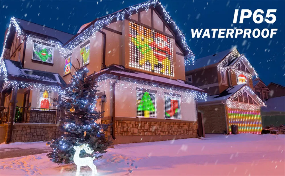 Smart Curtain Lights 400 LED Curtain Light with APP & Remote,DIY String Fairy Light for Valentine's Day, Motel, Bedroom