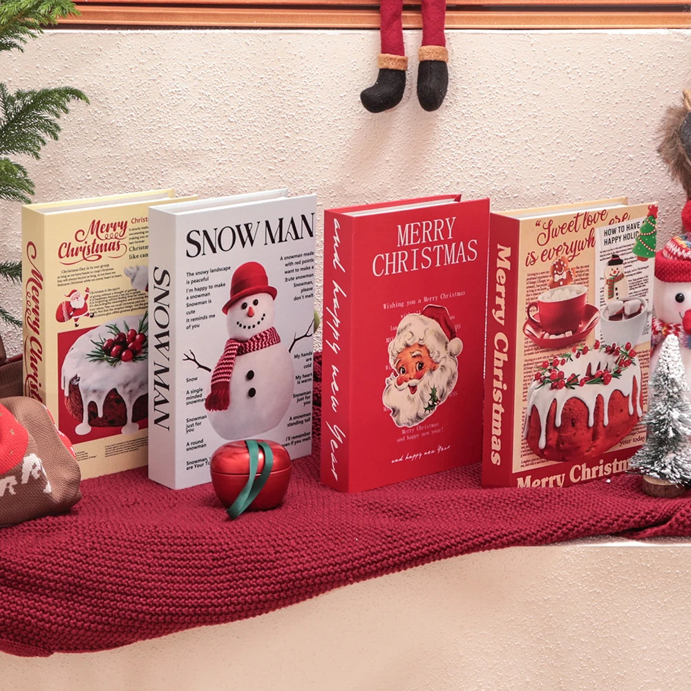 Christmas Series Fake Books Decoration Living Room Aesthetics Prop Books Decorations Interior Coffee Table Ornaments Additional
