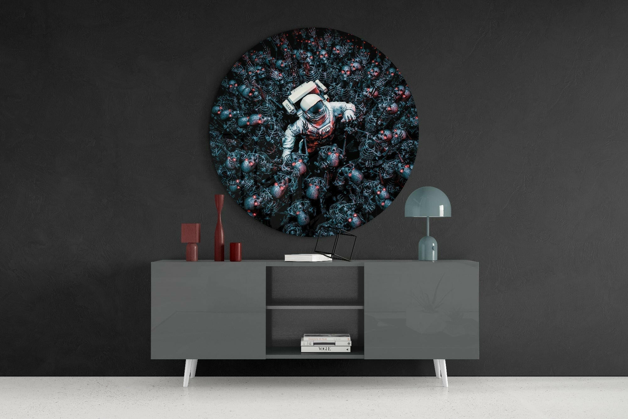 Android Cemetery Glass Wall Art