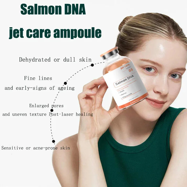 Skincare Ampoule Facial Essence PDRN Salmon Oxygen Stem Cell Serum Whitening Anti-Aging Hydrating Serum