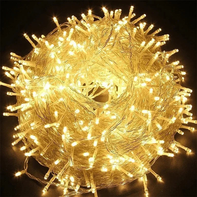 Outdoor LED String Lights Garland Waterproof Fairy Christmas Wedding Party Holiday Gardening Decoration Lights New Dropshipping
