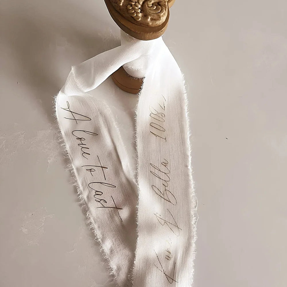 Custom Bridal Bouquet for Flowers Wedding Ribbon Wedding Keepsake Chiffon Ribbon Bachelorette Party Decorate Bridal Shower Gift