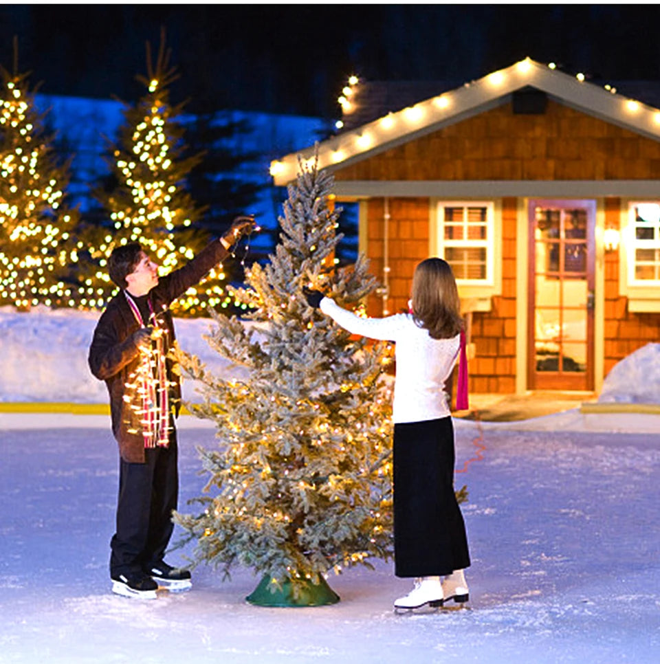 100M Fast Charge Large Size Solar Panel LED Solar Light Outdoor Garden Fairy Lights String Christmas Garland Yard Decoration