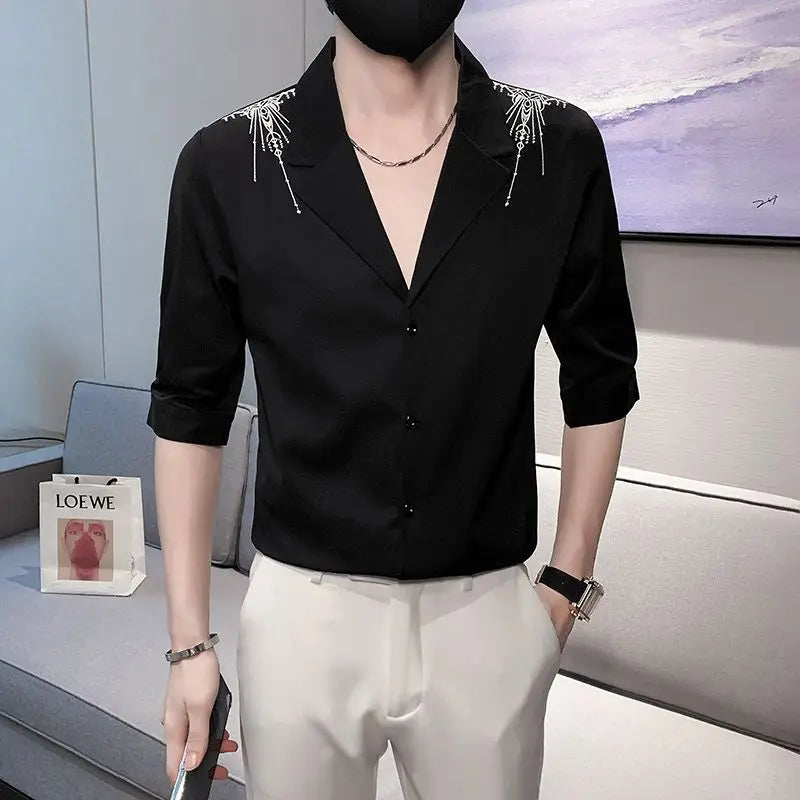2025 New Men's Summer Trendy Brand High-end Slim Fit