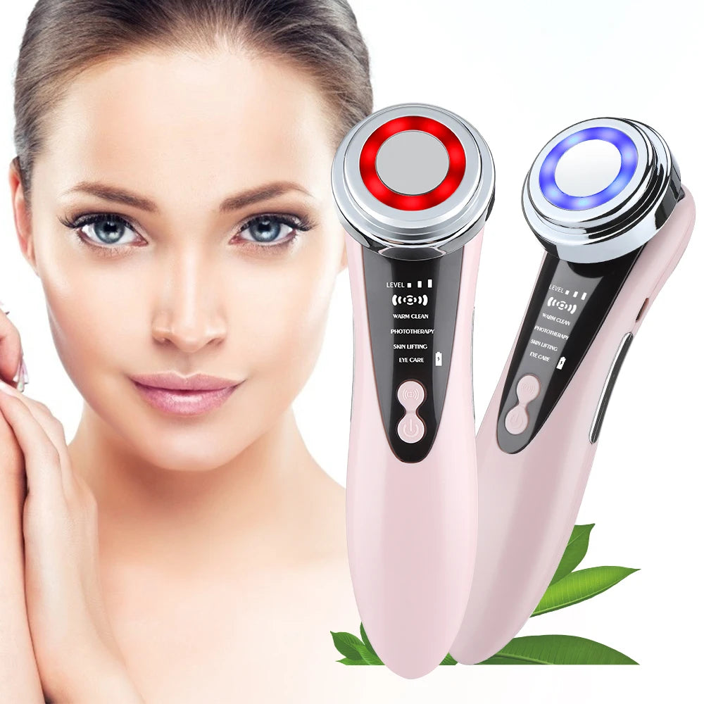 EMS Micro Current Lifting Device Vibration LED Face Skin Rejuvenation Wrinkle Remover Anti-Aging Facial Beauty Device