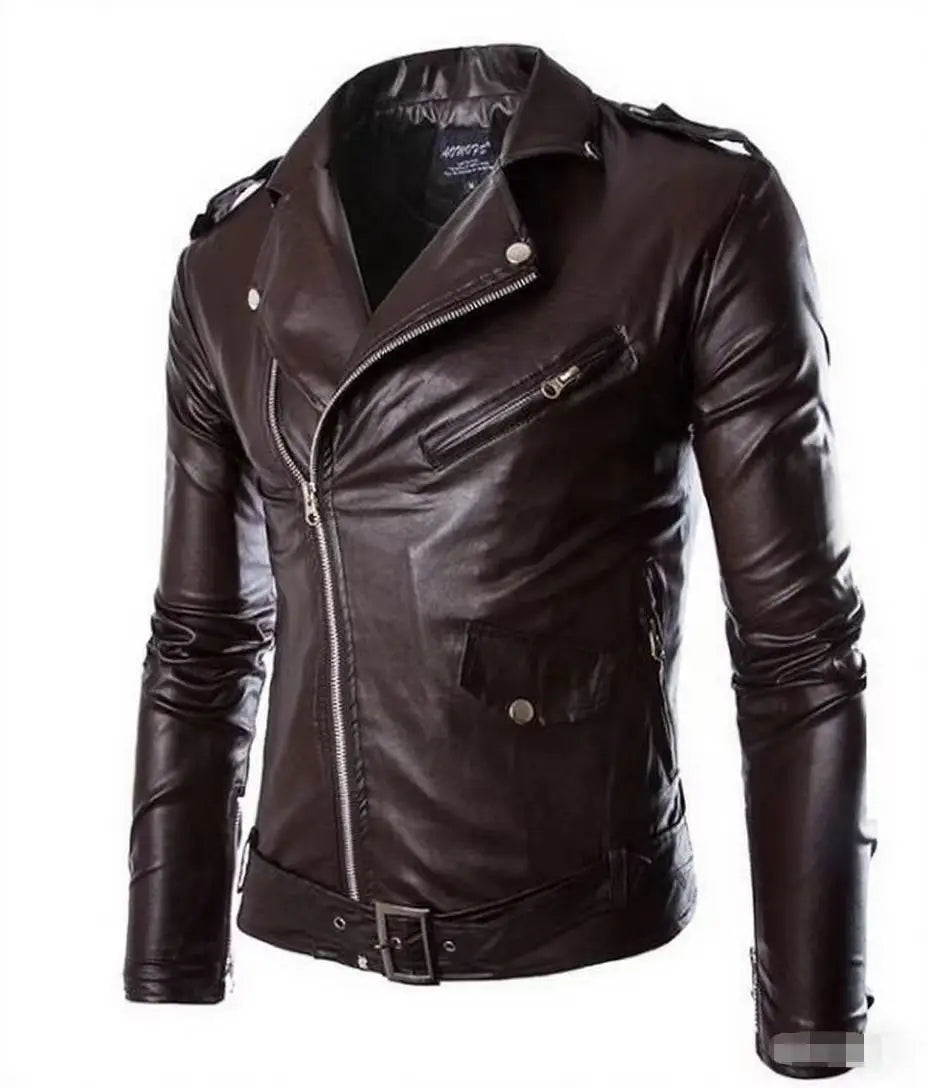 New Men's Leather Jackets Trendy Men's Motorcycle New Products