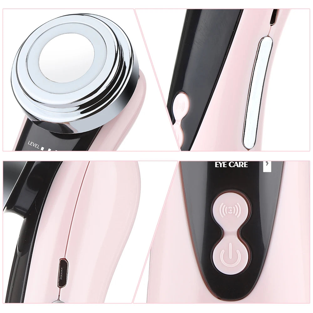 EMS Micro Current Lifting Device Vibration LED Face Skin Rejuvenation Wrinkle Remover Anti-Aging Facial Beauty Device