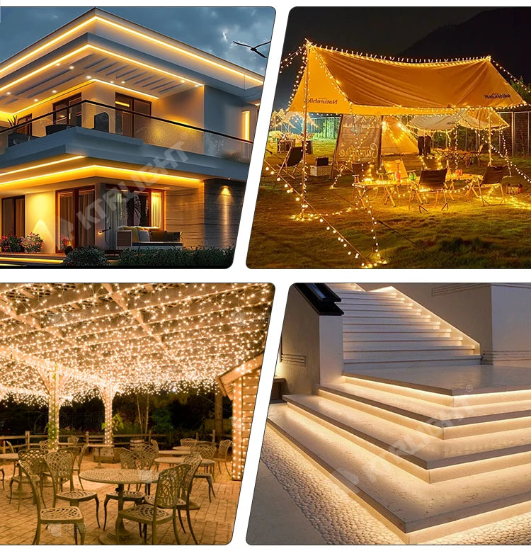 DC12V WS2811 3PIN pixel string signal RGB Addressable Fairy Lights for Room Decor, Ramadan, Outdoor IP68 Black Wire  Pitch