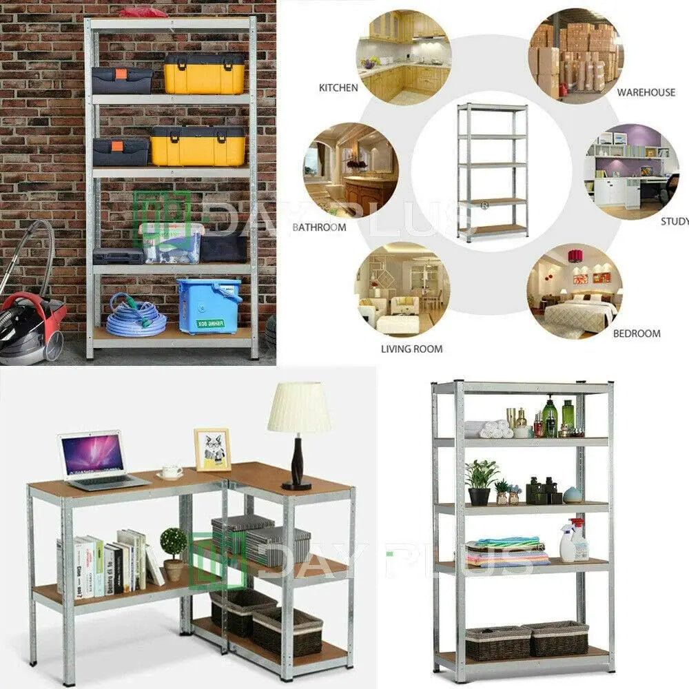Cheapest - Heavy Duty Metal Shelving Racking Unit DIY Halloween Christmas Gift For Garage Workshop Warehouse Shed Storag