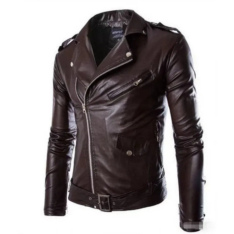 New Men's Leather Jackets Trendy Men's Motorcycle New Products