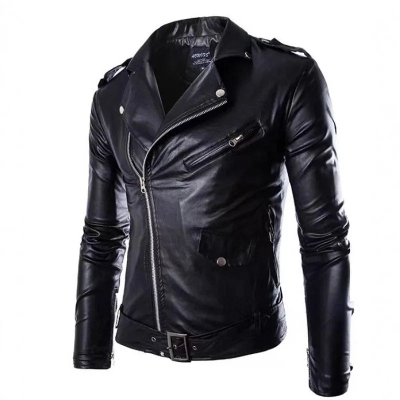 New Men's Leather Jackets Trendy Men's Motorcycle New Products