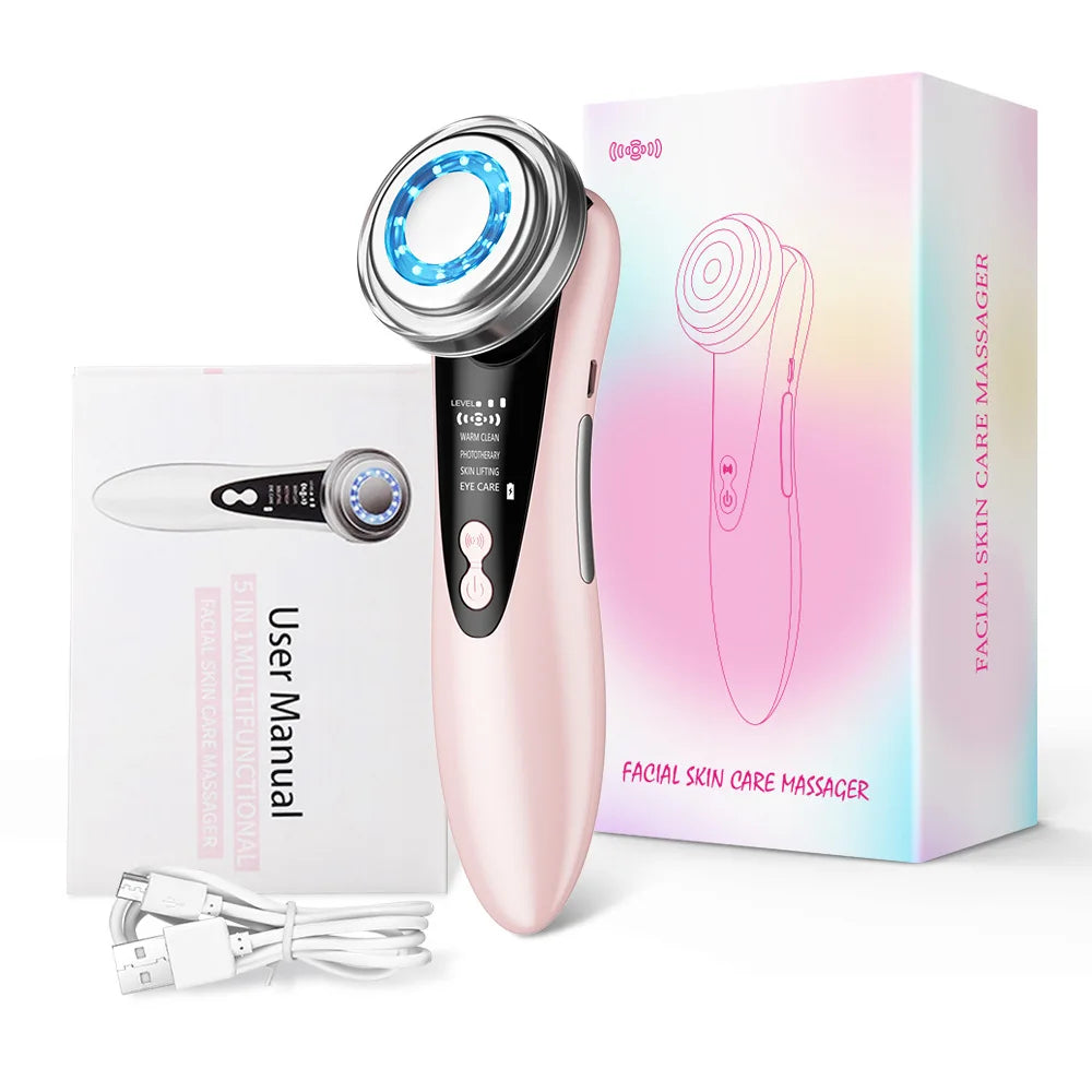Multifunction Facial Massager 4 in 1 RF EMS Facial Radio Frequency Device Wireless Beauty Photon Skin Rejuvenation Instrument
