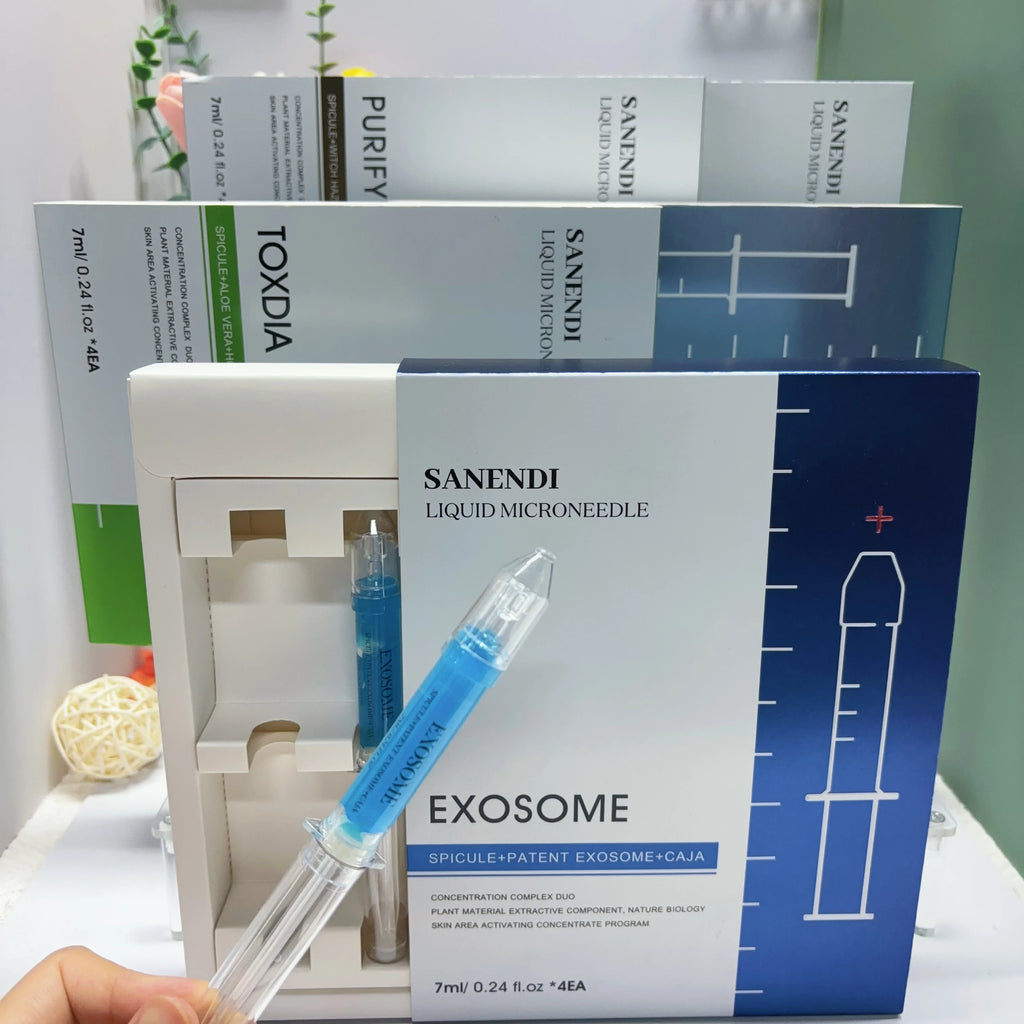 ✨ SANENDI Exosome Microneedle – Coffret Soin Réparateur (4×7 ml)