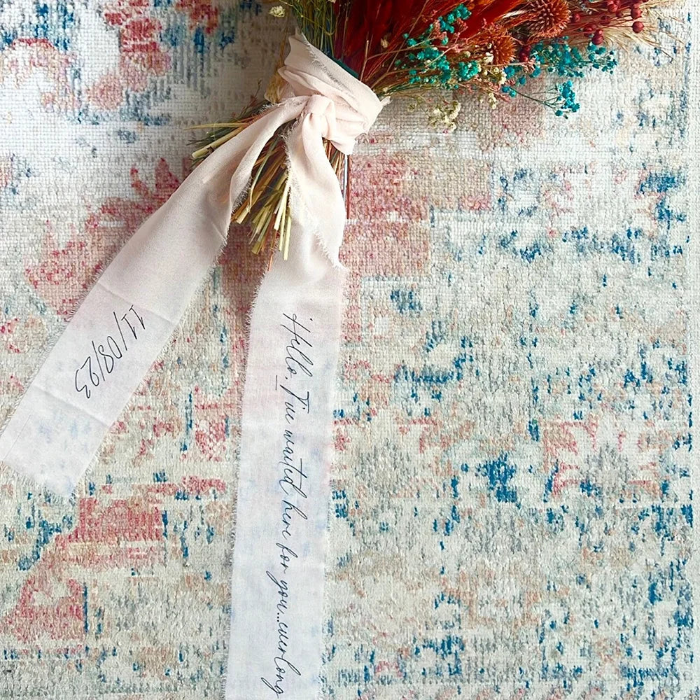 Custom Bridal Bouquet for Flowers Wedding Ribbon Wedding Keepsake Chiffon Ribbon Bachelorette Party Decorate Bridal Shower Gift