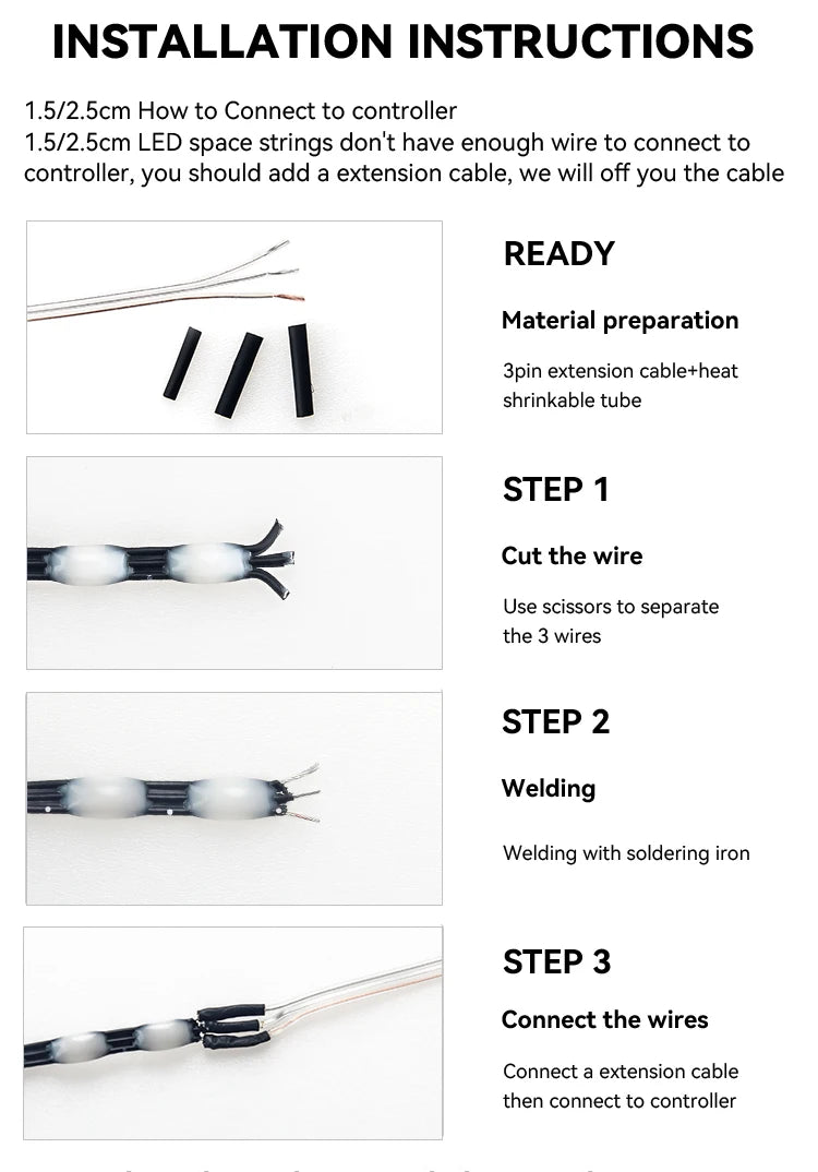 DC12V WS2811 3PIN pixel string signal RGB Addressable Fairy Lights for Room Decor, Ramadan, Outdoor IP68 Black Wire  Pitch