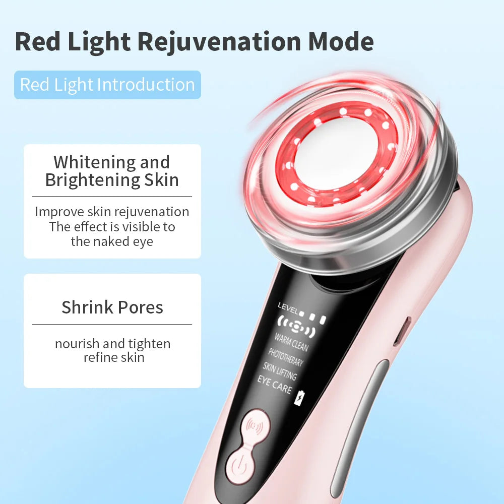 EMS Micro Current Lifting Device Vibration LED Face Skin Rejuvenation Wrinkle Remover Anti-Aging Facial Beauty Device