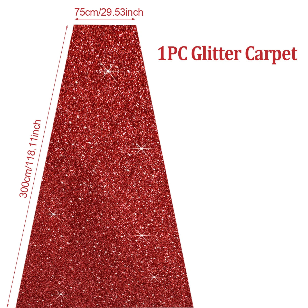 Red Wedding Carpet Glitter Runway Sparkling Wedding Birthday Party Event Decoration Outdoor Accessories Banquet Corridor Carpet