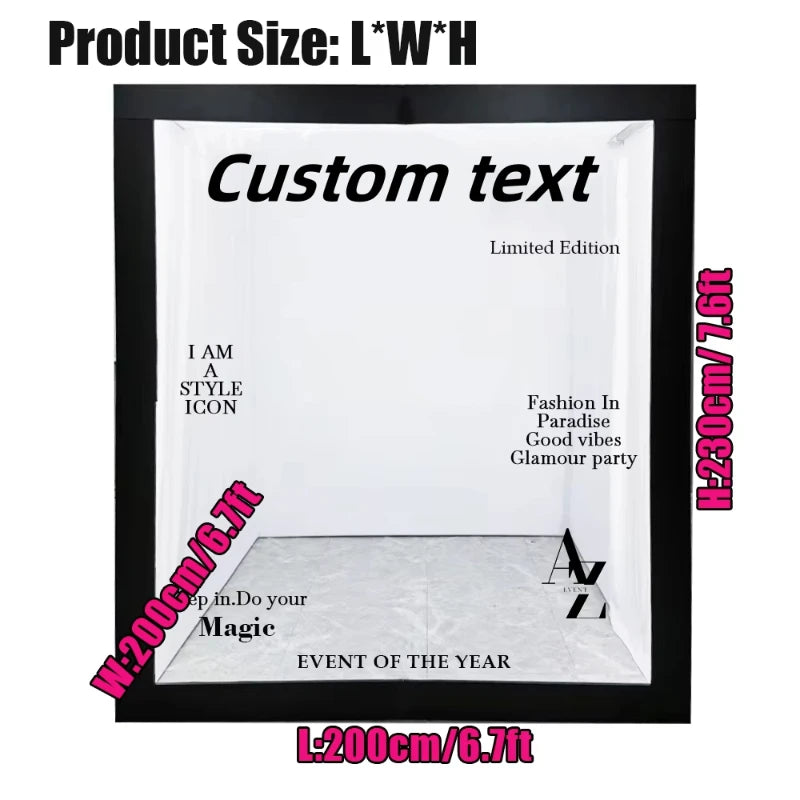 Weddings Photography Background decoration Props PVC magazine photo booth backdrop party event  led photo booth with led