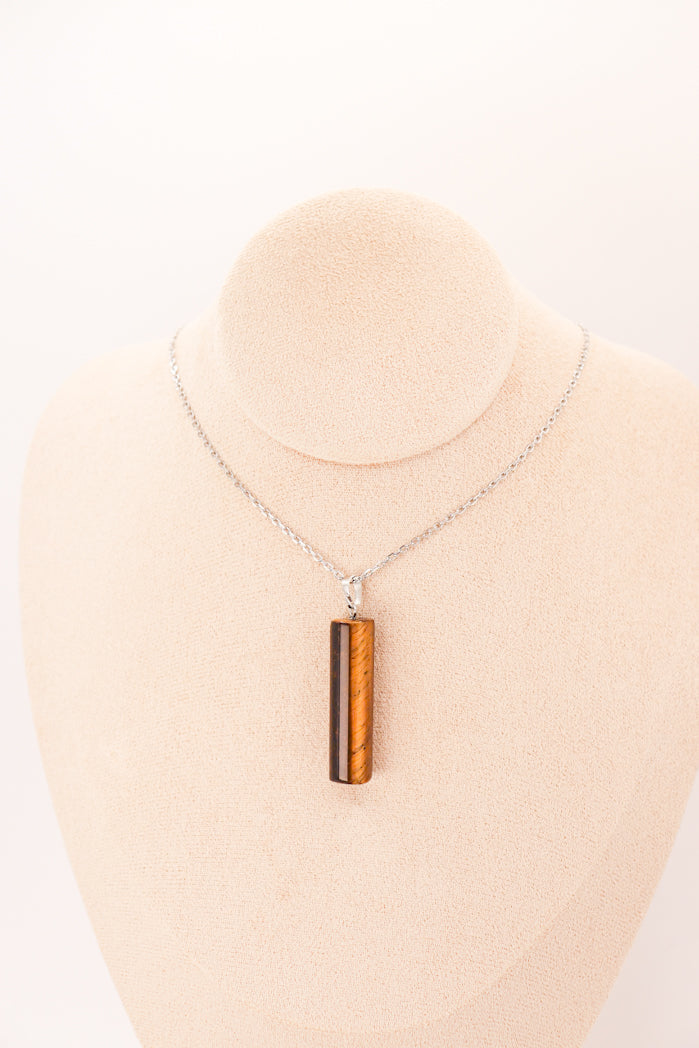 Tiger Eye Pillar Pendant