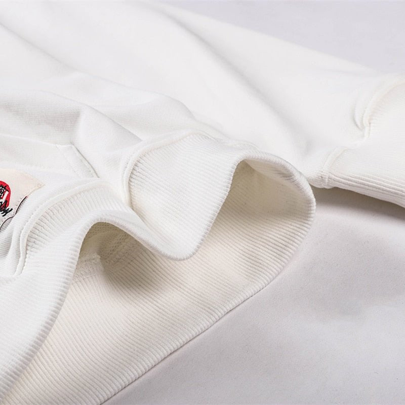 Chinese Style Top Men Carp Koi Embroidered Print Hooded Sweatshirts Hoodies Harajuku Hip Hop Pullover Hoodie Streetwear