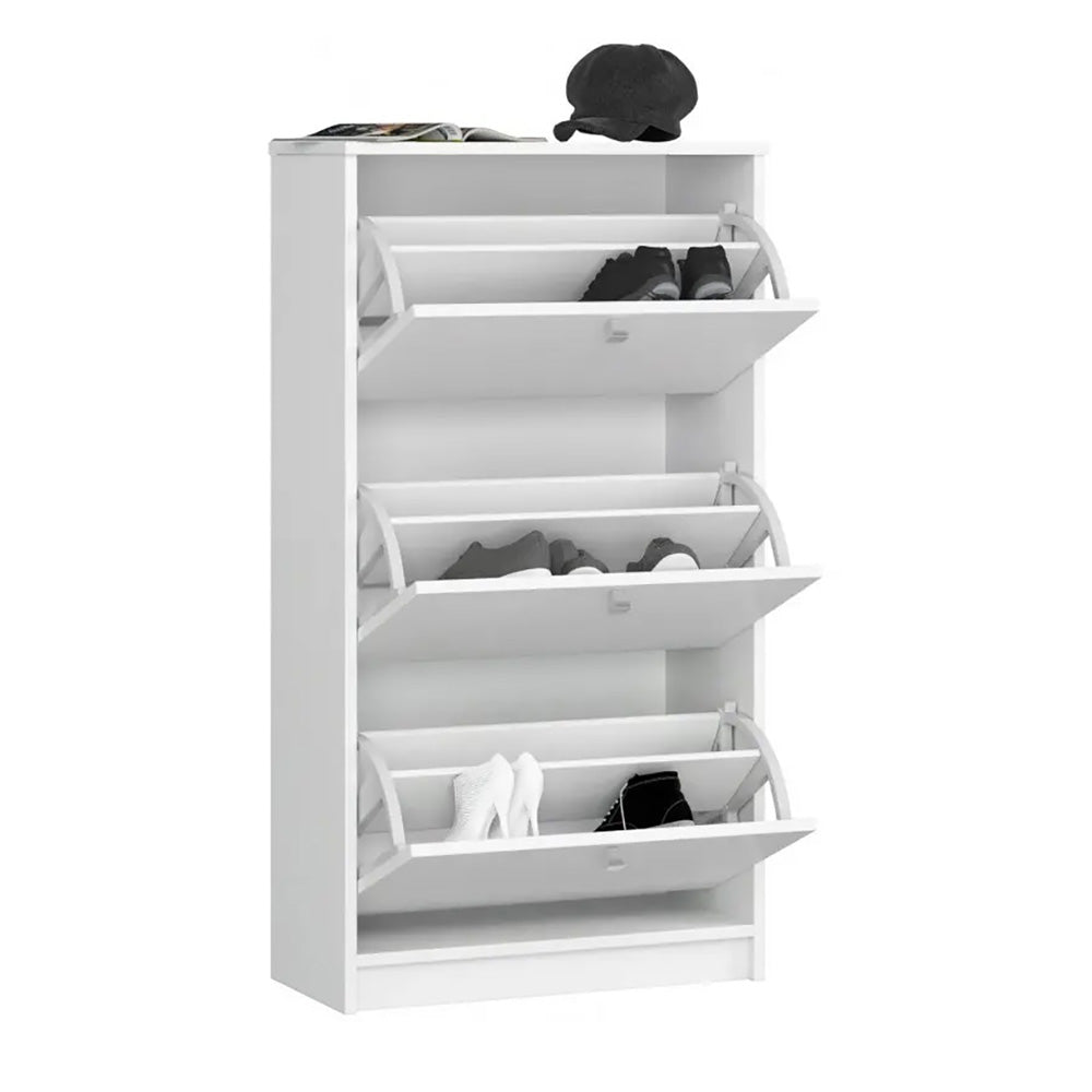 3- dielna skrinka na obuv, biela