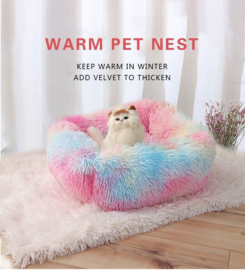 Dog Bed Sofa Long Plush Square Kennel Winter Warm Puppy Mat Cat Nest Soft House Non-slip Basket Cushion for Dogs Pet Supplies