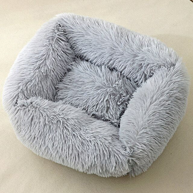 Dog Bed Sofa Long Plush Square Kennel Winter Warm Puppy Mat Cat Nest Soft House Non-slip Basket Cushion for Dogs Pet Supplies