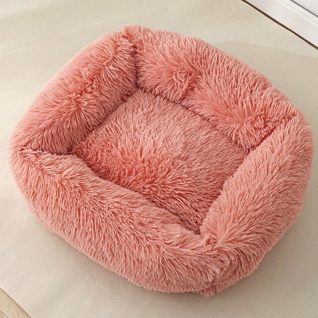 Dog Bed Sofa Long Plush Square Kennel Winter Warm Puppy Mat Cat Nest Soft House Non-slip Basket Cushion for Dogs Pet Supplies