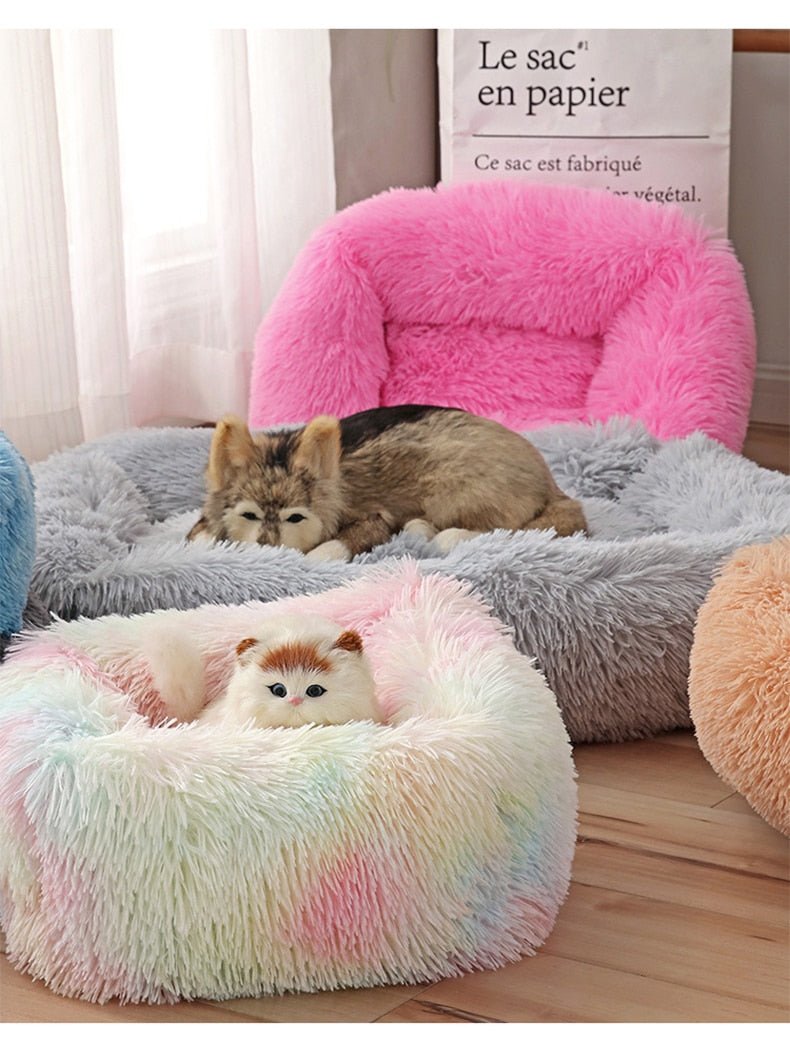 Dog Bed Sofa Long Plush Square Kennel Winter Warm Puppy Mat Cat Nest Soft House Non-slip Basket Cushion for Dogs Pet Supplies