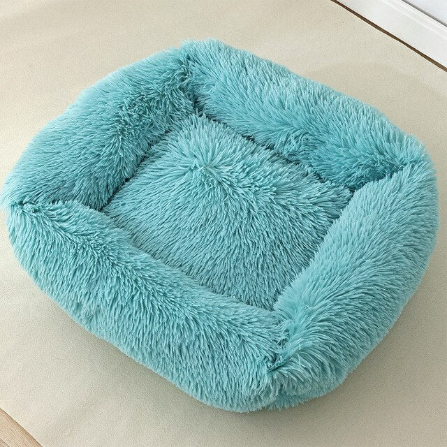 Dog Bed Sofa Long Plush Square Kennel Winter Warm Puppy Mat Cat Nest Soft House Non-slip Basket Cushion for Dogs Pet Supplies