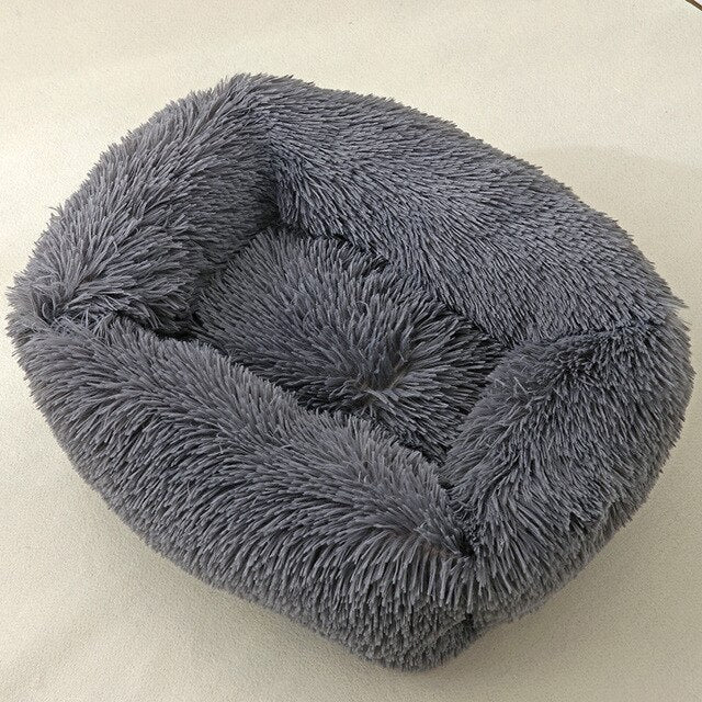 Dog Bed Sofa Long Plush Square Kennel Winter Warm Puppy Mat Cat Nest Soft House Non-slip Basket Cushion for Dogs Pet Supplies
