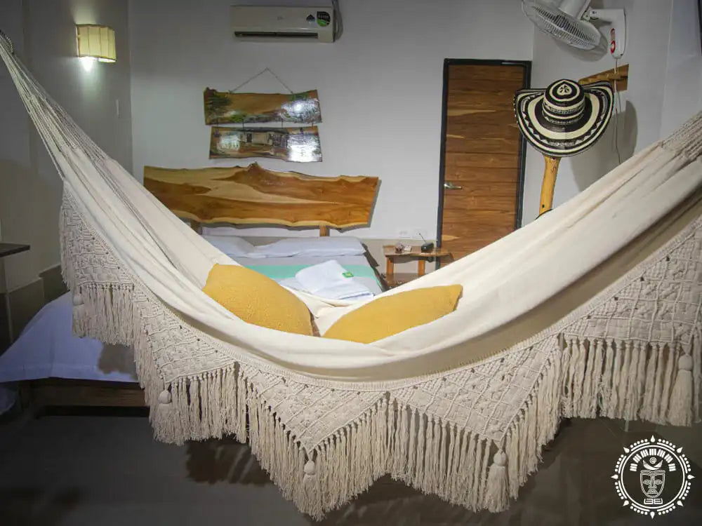 hamac l macrame ecru 8