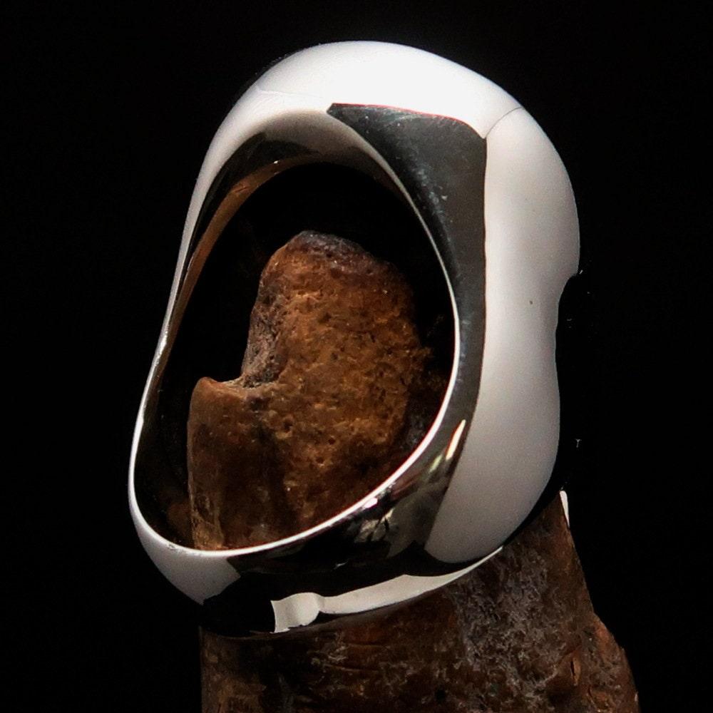 Malachite Silver Ring, Sterling Silver Ring, Pear shaped Ring, Natural Green Malachite Ring, Handmade Silver Ring Gift for Her - Size 8.5