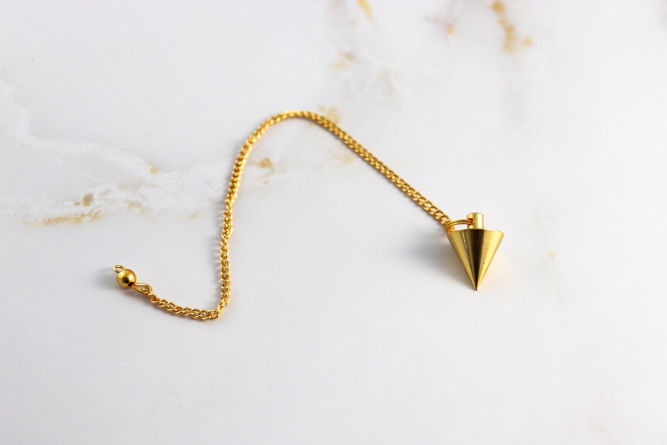 Cone-shaped clock - Laiton doré