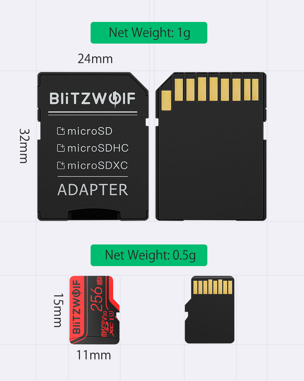 Micro SD Card with Adapter Class 10 U3 Memory Card TF Card 32G 64G 128G 256GB for Camera UAV Recorder Storage
