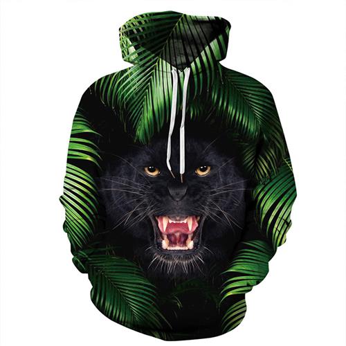 Plus Size Skull 3D Hooded Sweatshirt Long Sleeve