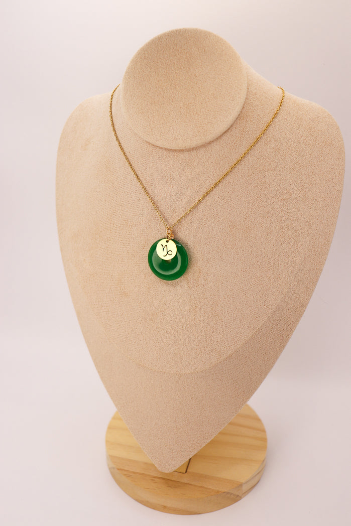 CUSTOMIZED | Jade Donut Pendant + Astro Charm